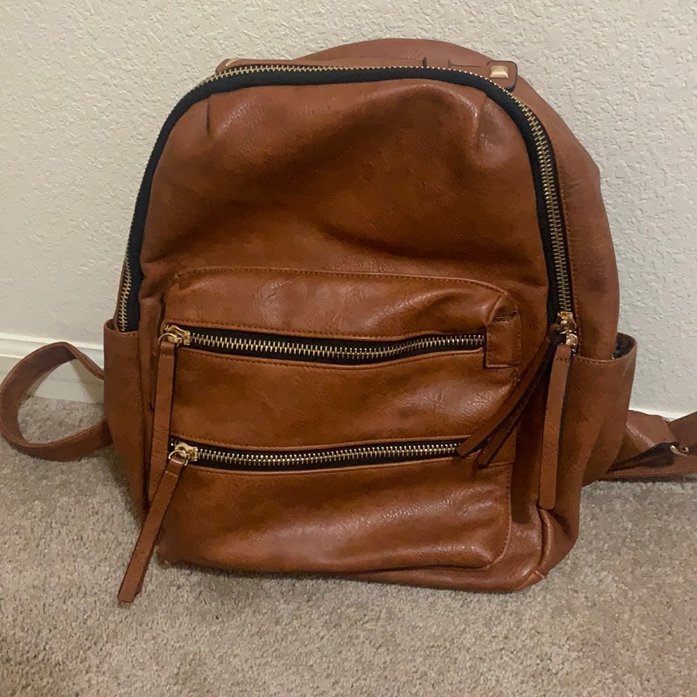 Madison West faux leather backpack